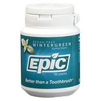 Epic Dental Xylitol Sweetened Gum, Wintergreen 50 Count (Pack of 1)