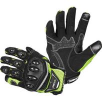 Motorcycle Gloves W-TEC Upgear - Juoda, fluorescencinė