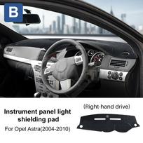 Flannel Car Dashboard Cover Pad for Opel Astra 2004-2010 Sunshade Protector Anti-UV Dash Mat Non-Slip Interior Moulding RHD Carpet balta