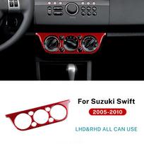 Carbon Fiber Console AC Panel Trim for Suzuki Swift ZC31S ZC32S 2005-2010 Interior Sticker Red