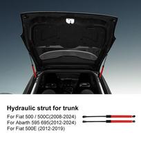 Hood Lift Supports for Fiat 500 500C 500E Abarth 595 695 2008-2024 For Rear Trunk Red raudona