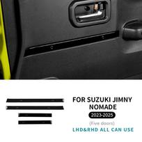 Carbon Fiber Interior Sticker for Suzuki Jimny 2018-2025 3/5 Doors ABS Black Trim 5-Doors Black