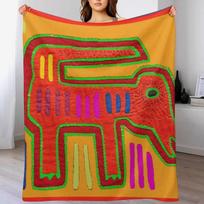 Mola Perro Throw Blanket Air Conditioner Soft Blanket for Office Home Size: 75*100cm, Weight: 230 GSM