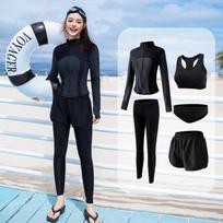 2026 Women's Slimming Sun Protection Wetsuit: Long Sleeve & Pants Surf Swimwear M