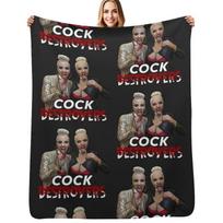 Cock destroyers are coming for ya! Throw Blanket Modern Design Soft Blanket for Home Decor Size: 75*100cm, Weight: 230 GSM
