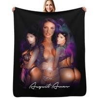August Ames Throw Blanket Elegant Warm Throw Blanket for Hotel Home Size: 75*100cm, Weight: 230 GSM