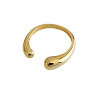 Solid Color Metal Opening Ring Elegant Index Finger Rings Simple Stainless Steel Ring  Party Small Gold