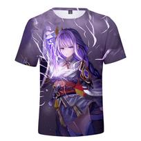 Summer Kawaii Genshin Impact Raiden Shogun T-shirts 3d Printed T Shirt Women Men Unisex Fashion Oversized  Boys Girls Tees Tops S