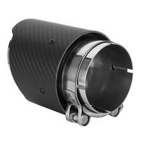 Carbon Fiber 80mm Inlet 101mm Outlet Tail Throat Staight Sided Matte Exhaust Pipe Tip Fit for Mazda CX5 CX4 for 76mm