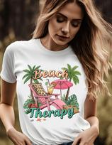 Beach Therapy T-Shirt | Relaxing Summer Tee, Vacation Shirt, Gift for Beach Lovers, Tropical Vibes, Unisex Casual Wear, 9 colors S