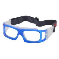 Cycling Protective Gear Safety Goggles Mountain Bike Running Football Basketball Hiking Anti-Slip Sweatproof PC Lens Frame Blue
