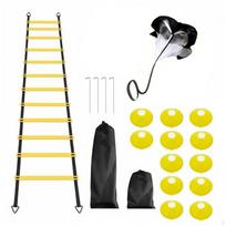 Agility Ladder Set Portable Soccer Footwork Training Adjustable Rungs Speed Equipment