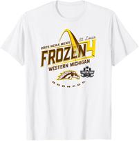 Western Michigan Broncos Frozen Four 2025 Hockey White T-Shirt M