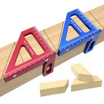Aluminum Alloy Woodworking Square Protractor 3D Multi-Angle Measuring Ruler  Woodworking mėlyna
