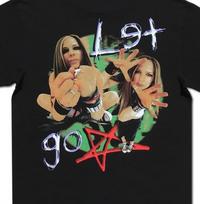 Vintage Let Go Star Tour Concert Avril Lavigne Cotton Black All Size Shirt XXXXL