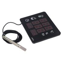 Digital Hygrometer Thermometer High Accuracy LED Display Temperature Humidity Meter with Clock ABS