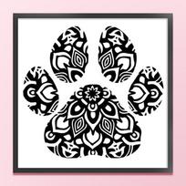 Paw Printed Cross Stitch Kit 40x40cm DIY 11CT Embroidery Craft Set Home Decor China Mainland