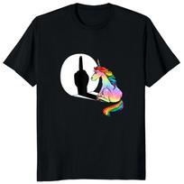 Unicorn Middle Finger Shadow T-shirt XXXL
