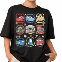 Radiator Springs Cars Graphic Tee, Lightning McQueen Mater Pixar Family Vacation Shirt L