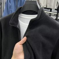 Men S Fleece Cardigan Stand Collar Warm Thick Sweatshirt Jacket M juoda
