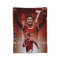 Cr7 Welcome Home Football Knitted Blanket Fleece  Lightweight Throw Blankets for Home Couch Bedspread 75x90cm