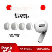 Masentek [4-Pack] ES10 Ear Tips for AirPods Pro 1/2, Bluetooth Accessories for 3rd Generation, Original Soft Silicone Noise-Cancelling, Small Size