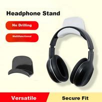 Headphone Stand, Computer Bluetooth Headset Gaming Bracket, Desktop Controller Storage Hook, Desk Bedside Wall Adhesive Mount, Universal, White