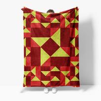 Geometric Pattern Fleece Blanket Soft Warm Throw Blanket Bed Sofa Cover Decorative Quilted Bedspread 75x90cm