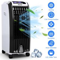 Evaporative Portable Air Cooler Fan Anion Humidify W/ Remote Control United States
