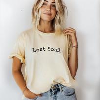 Lost Soul Shirt, Introvert Graphic Tee, Dark Aesthetic T-Shirt, Minimalist Quote Shirt, Vintage Grunge Tee, Alternative Fashion Top L