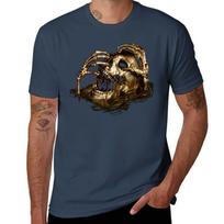 Black Sails Golden Skull Tshirt Plus Size Gym Sports Tshirt S