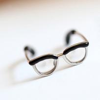 Cute Glasses Fashion Ring Opening Adjustable Finger Rings For Women Girl Jewelry sidabras