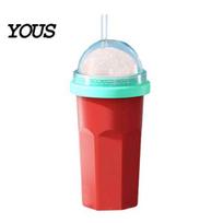 Reusable Silicone Slushy Cup Homemade Slushie Cup, Freezer Squeeze for Ice Drinks, Food Grade BPA-free Maker Smoothie Juice Soda, Summer Cold Portable