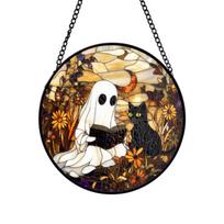Halloween Suncatcher Stained Glass Window Decoration for Decor One Size