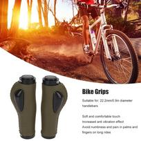 1 Pair Ergonomic Palm Support Leather Bicycle Grips Leather Bike Handlebar Grips  Road Bike Cycling