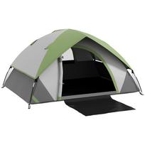 Two Man Single Room Dome Tent, with Accessories - Green/Grey 210 x 150 x 110 cm žalia