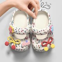 Baotou Girls' Children's Beach Shoes and Flip-flops 18-19 balta