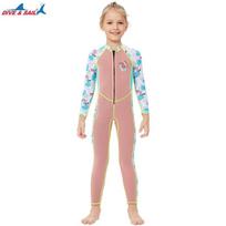 2mm Kids Full Wetsuit Snorkeling Surfing Diving Warmth UV Protection Long Sleeve Chloroprene Neoprene Small