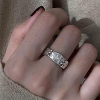 Y2K Opening Ring Couple Punk Irregular Star Finger Rings Lovers Handmade Design Jewelry Women Men Hip Hop Party Gifts