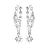 Orstarry 925 Silver Sparkling Star Tassel Drop Earrings Women Earring Birthday Party Fashion Jewelry Fine Original Gift