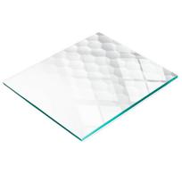 Decorative Glass Kitchen Cutting Board with Hexagon Graphics 60X52 Cm