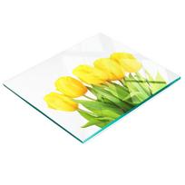 Kitchen Multifunctional Decorative Glass Board Yellow Tulips 60X52 Cm