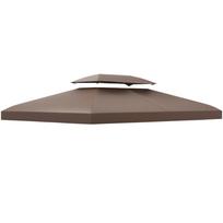 Replacement Roof for Garden Gazebos 3x4m Polyester Coffee 400 x 300 x 20 cm