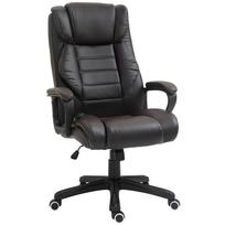 Office Chair with Massage Function, Height-Adjustable Executive Chair, Ergonomic Swivel Chair, 6 Vibration Points, Brown 74 x 64 x 120 cm ruda