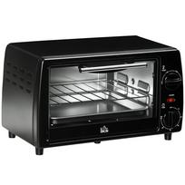 Mini Oven Toaster Oven, 1 Baking Tray, 1 Grill Rack, 10 L Capacity, Timer Function, 36.5 cm x 26 cm x 22 cm, Black 36.5 x 26 x 22 cm juoda