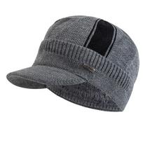 Unisex šilta žieminė kepurė su briaunu pliušiniu kailiu pamušalu beanie kepurė DŽINSAI etikete Storos žieminės kepurės vyrams Moterų lauko megzta kepurė 56cm-60cm