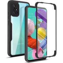Dėklas - skirtas Samsung Galaxy A51 - Kietas - 360 laipsnių apsauga - Apsauga nuo įbrėžimų juoda