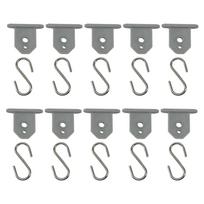 10x White Outdoor Sunshade Clothes Drying Tent Light Hanger Plastic Rope Clamp Tent Hooks Accessory For Caravan Camper RV New balta