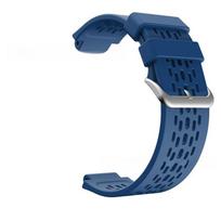 New Soft Silicone Replacement Watch Band Wrist Strap Breathable Sport Vivoactive Silicone Strap 24mm for Garmin- Approach S4/S2 tamsiai mėlyna spalva