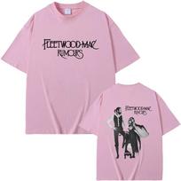 Fleetwood Mac  Rumours  Album Art Vintage Oversized Pink T-Shirt | Classic Rock Fan Unisex Tee 4XL